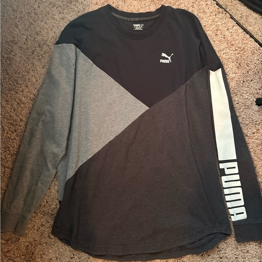 Puma Men's Tri-Tone Long Sleeve Shirt